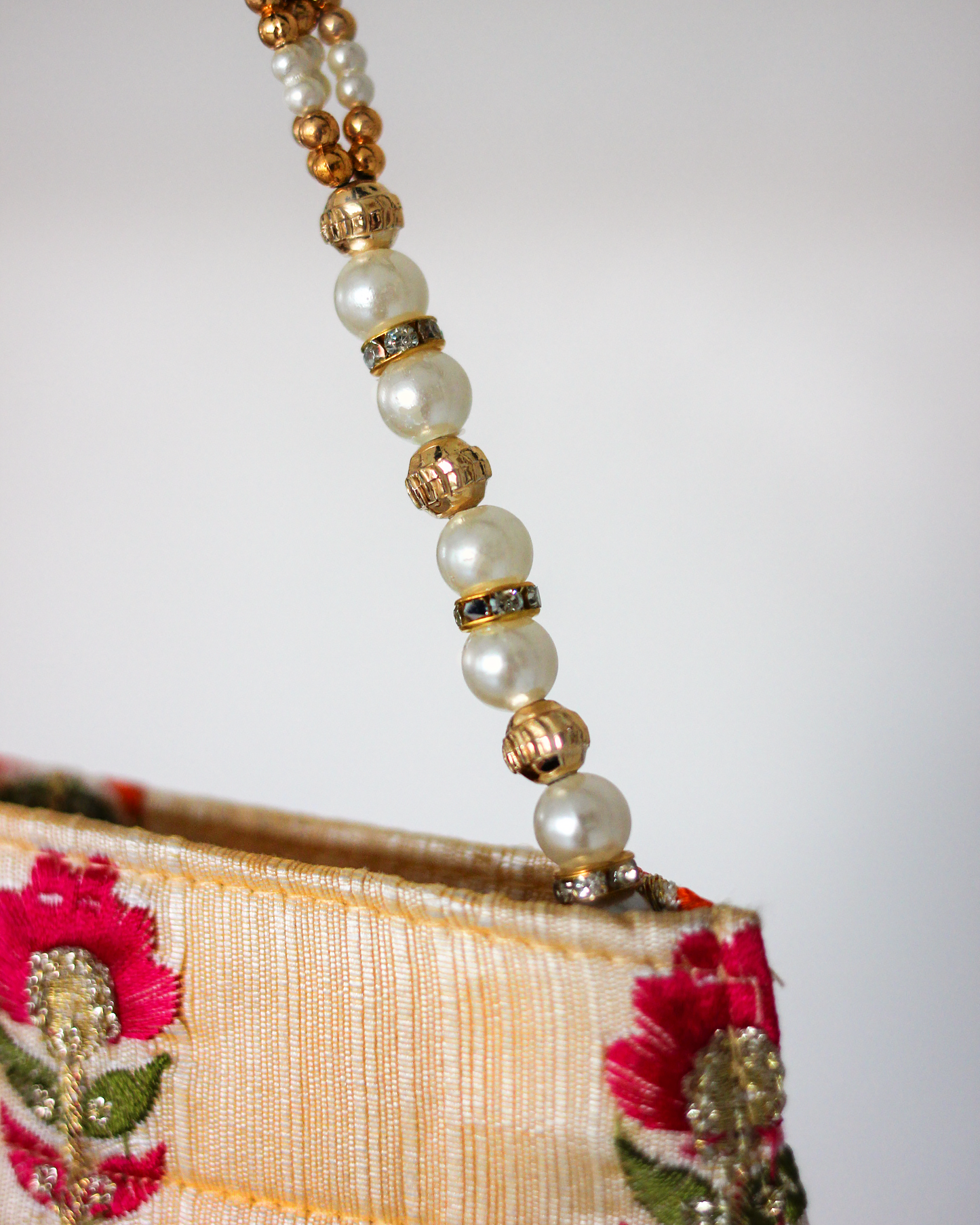 Gold & Floral Detailed Potli